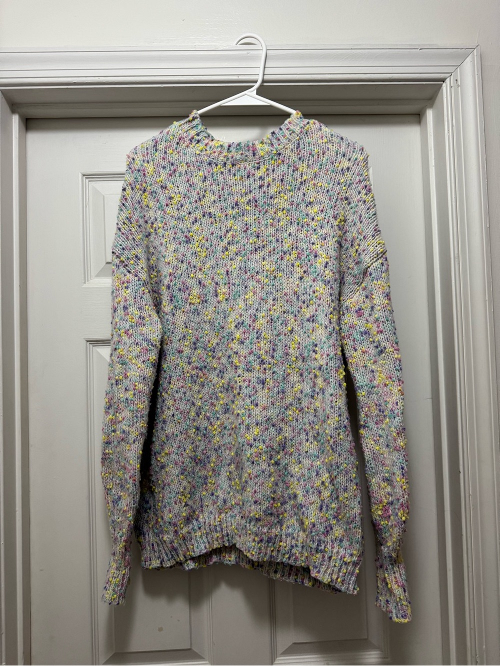 Multicolor Confetti Speckled Knit Sweater